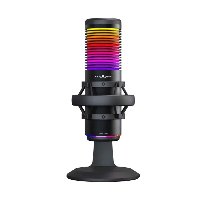 Ektara pelimikrofoni RGB-valolla, Musta