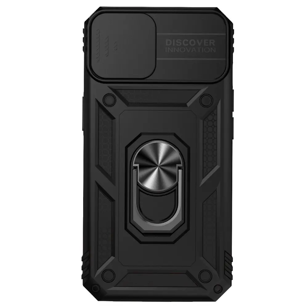 Hybridskal Ring + Kameraskydd iPhone 14 Svart