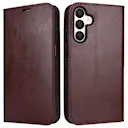 Mobiltaske Ægte Læder Samsung Galaxy A15 Mørkebrun