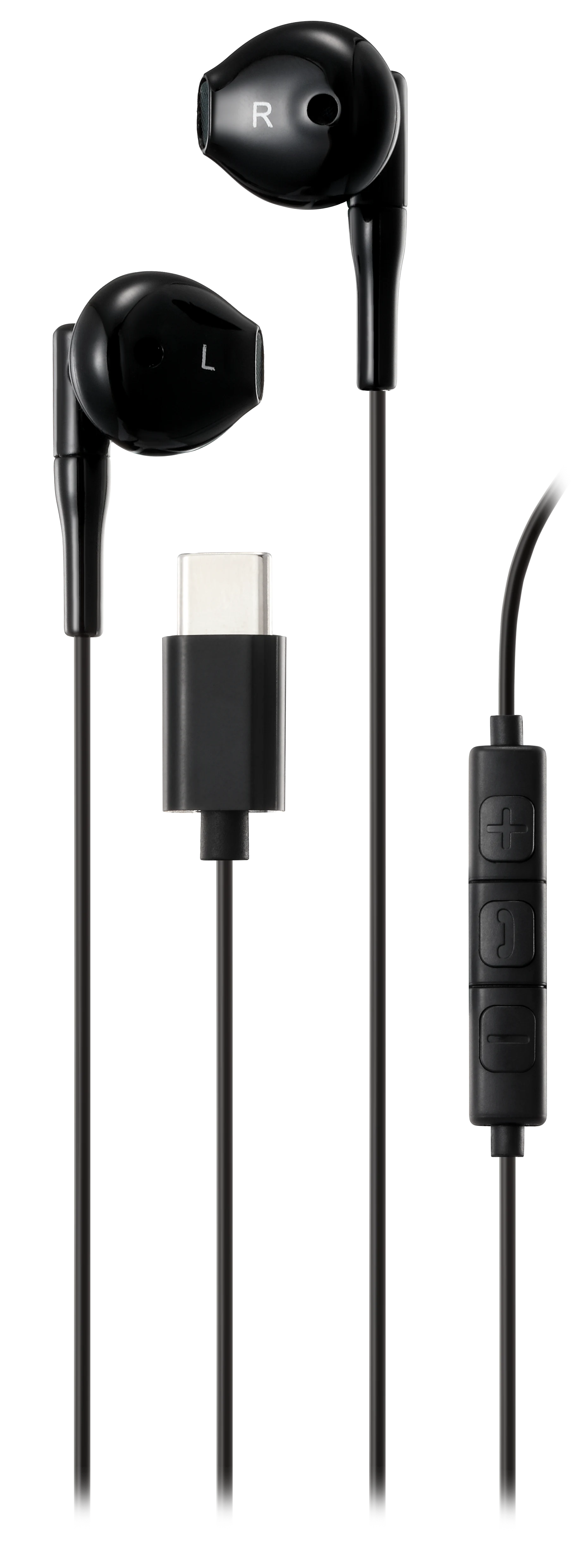Streetz Semi-in-ear hodetelefoner USB-C svart