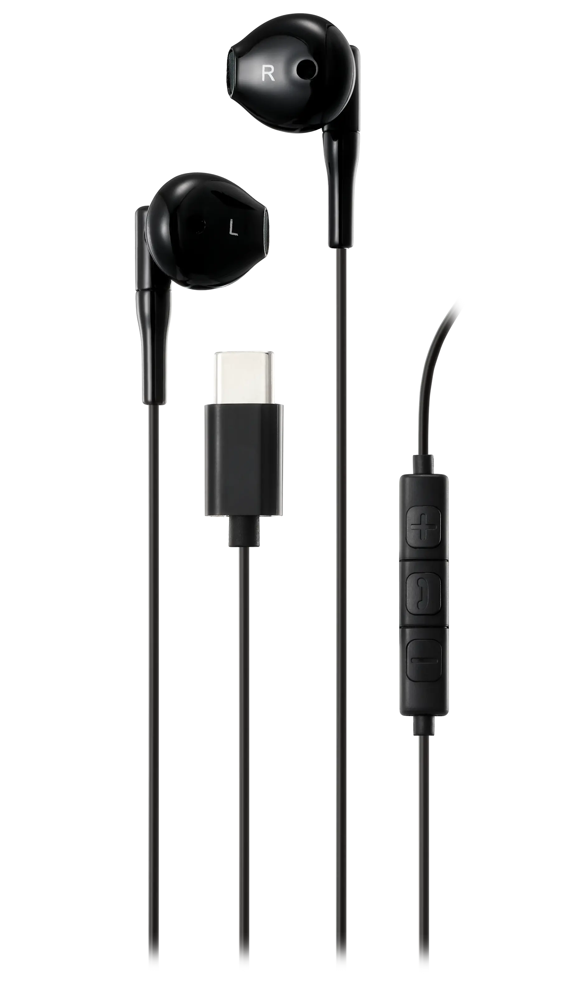 Semi-in-ear høretelefoner USB-C sort
