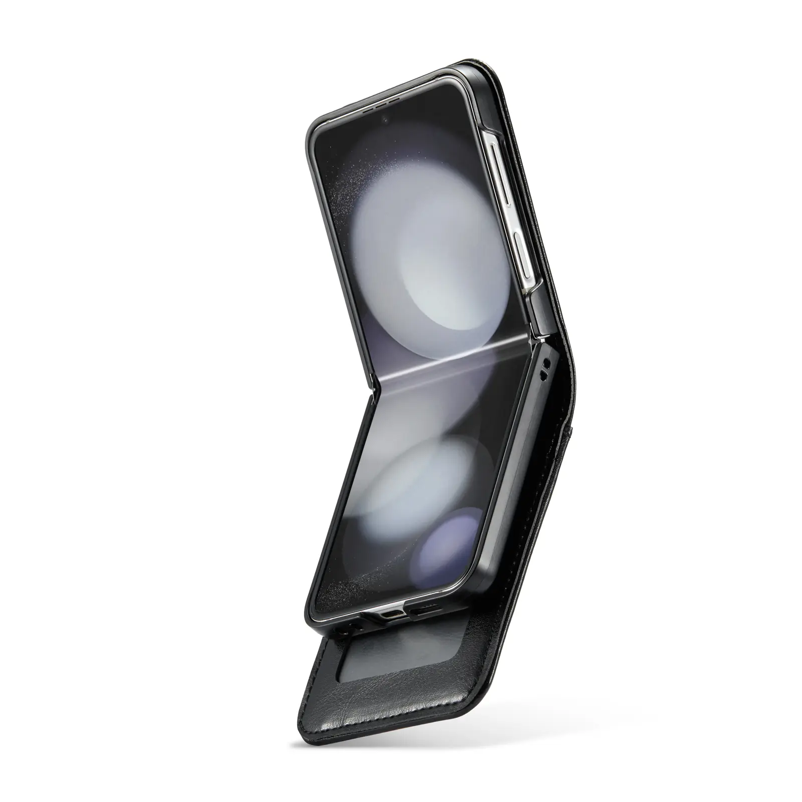 Äkta Läderfodral Samsung Galaxy Z Flip 5 Svart