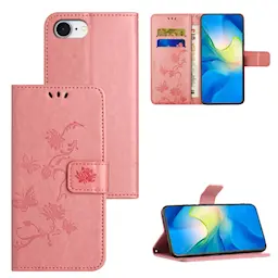 iPhone 17e Mobiletui med sommerfugler, Rosa