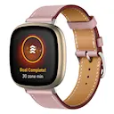 Læderrem Fitbit Versa 4 Lyserød