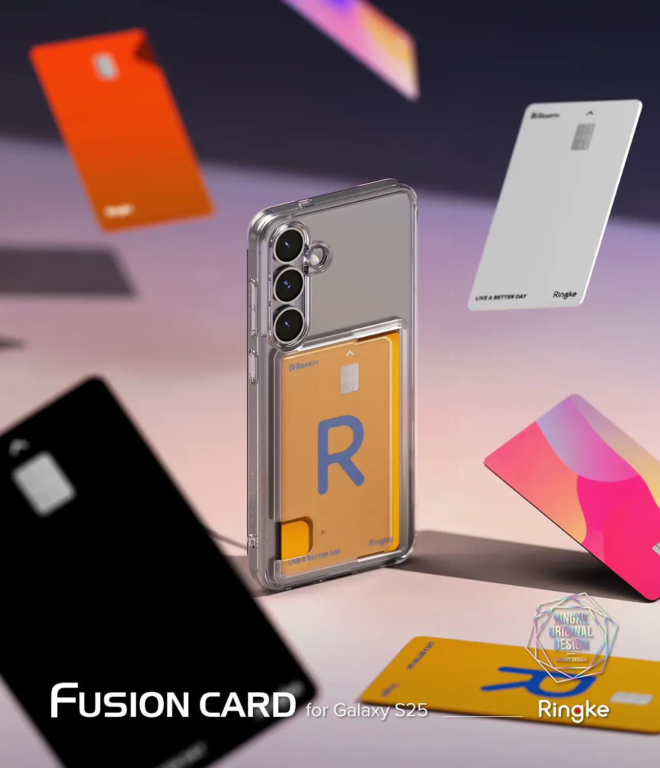 Fusion Card Case Samsung Galaxy S25 Genomskinlig