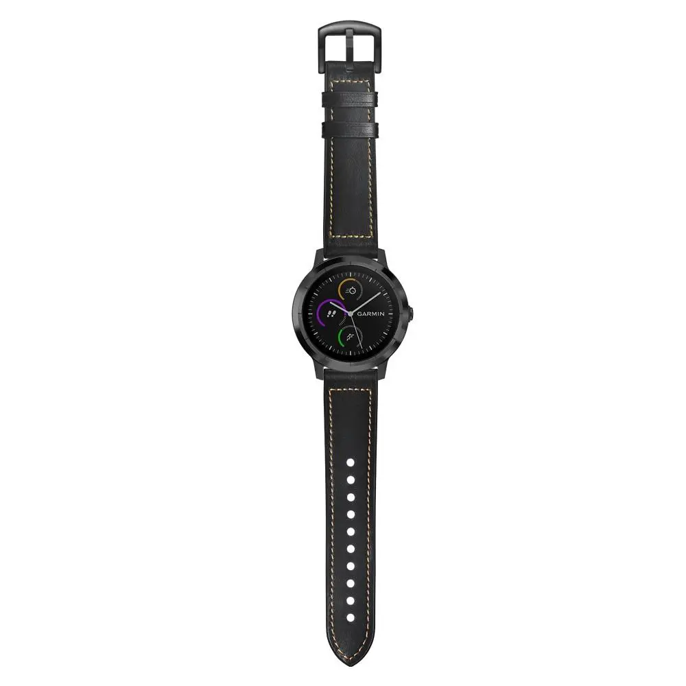 Läderarmband Garmin Vivoactive 3 Svart