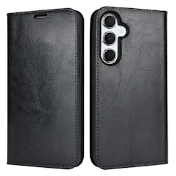 Samsung Galaxy A25 Smidig mobiletui i ekte skinn, Svart