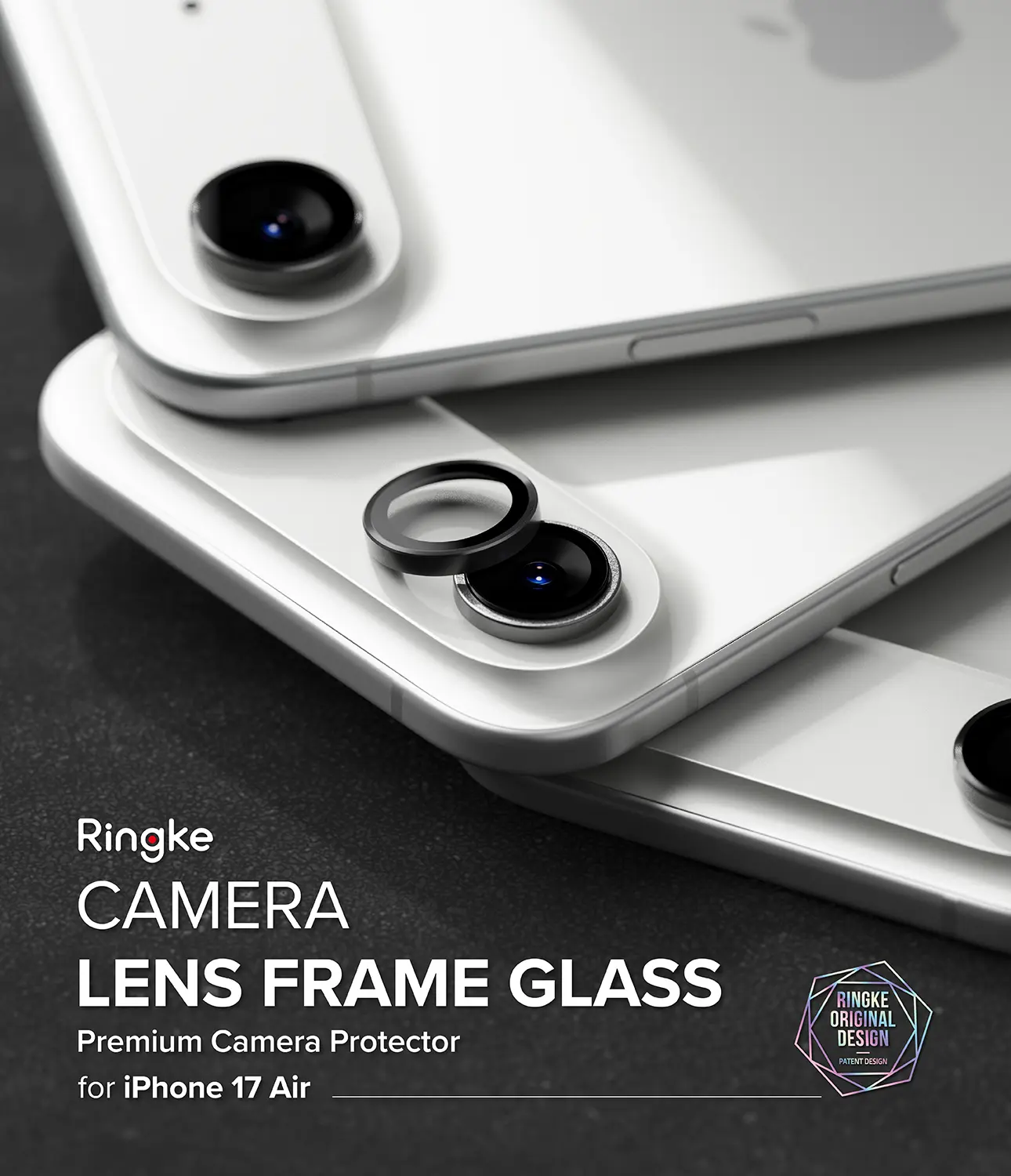 Camera Lens Frame Glass (2-pack) iPhone Air Black