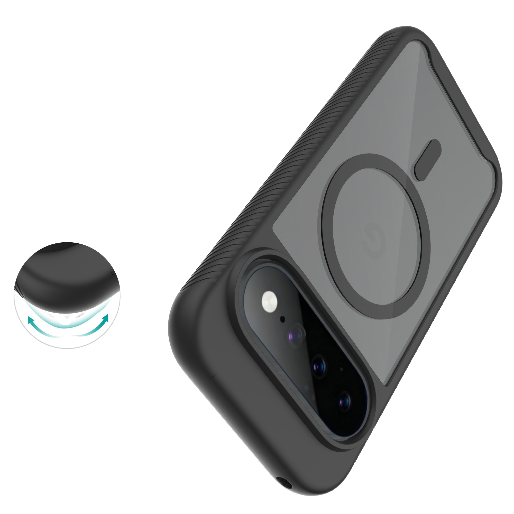Full Protection Magnetic Case Google Pixel 11 Pro Svart/transparent