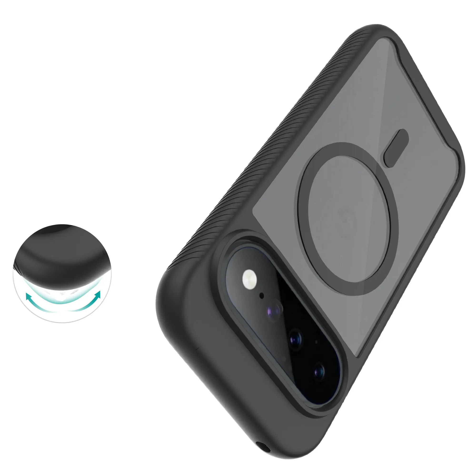 Full Protection Magnetic Case Google Pixel 11 Pro Svart/transparent