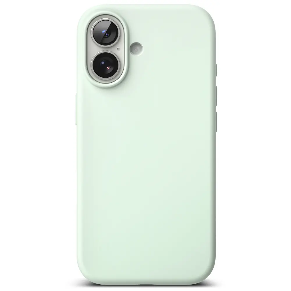 Silicone Magnetic Case iPhone 17 Soft Mint