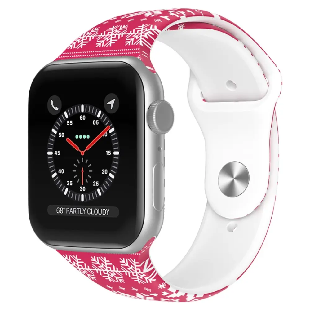 Silikonarmband med Julmotiv Apple Watch SE 40mm snöflinga