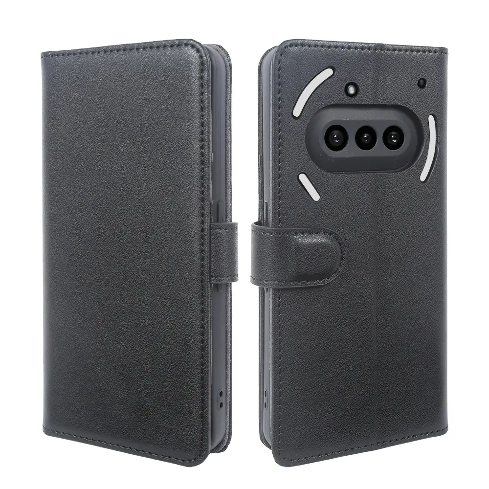 Ægte Læderetui Nothing Phone 4a Sort