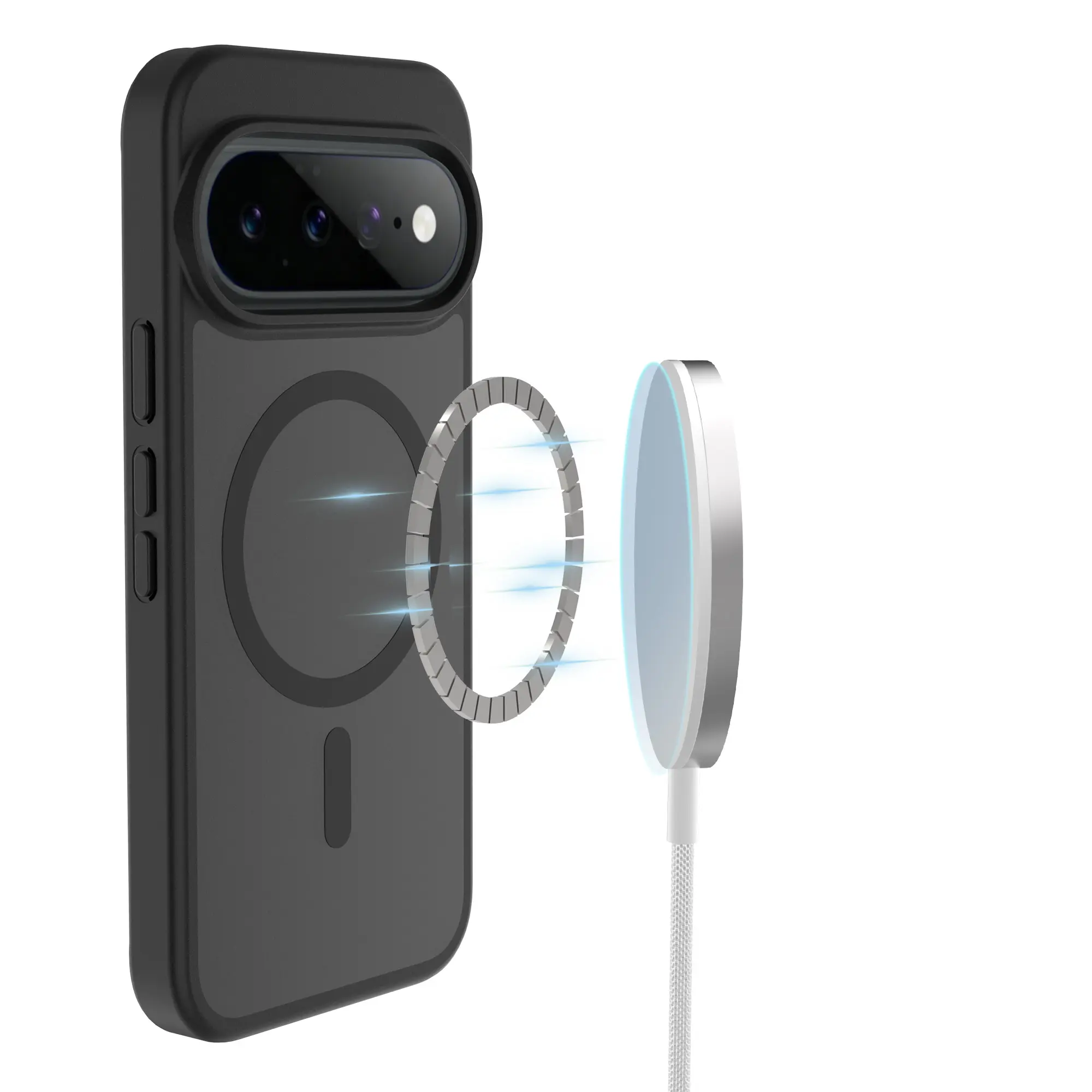Magnetic Hybrid Skal Google Pixel 11 Pro Frosted Black