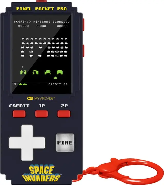 Pixel Pocket Pro Kädessä pidettävä retropelikonsoli - Space Invaders