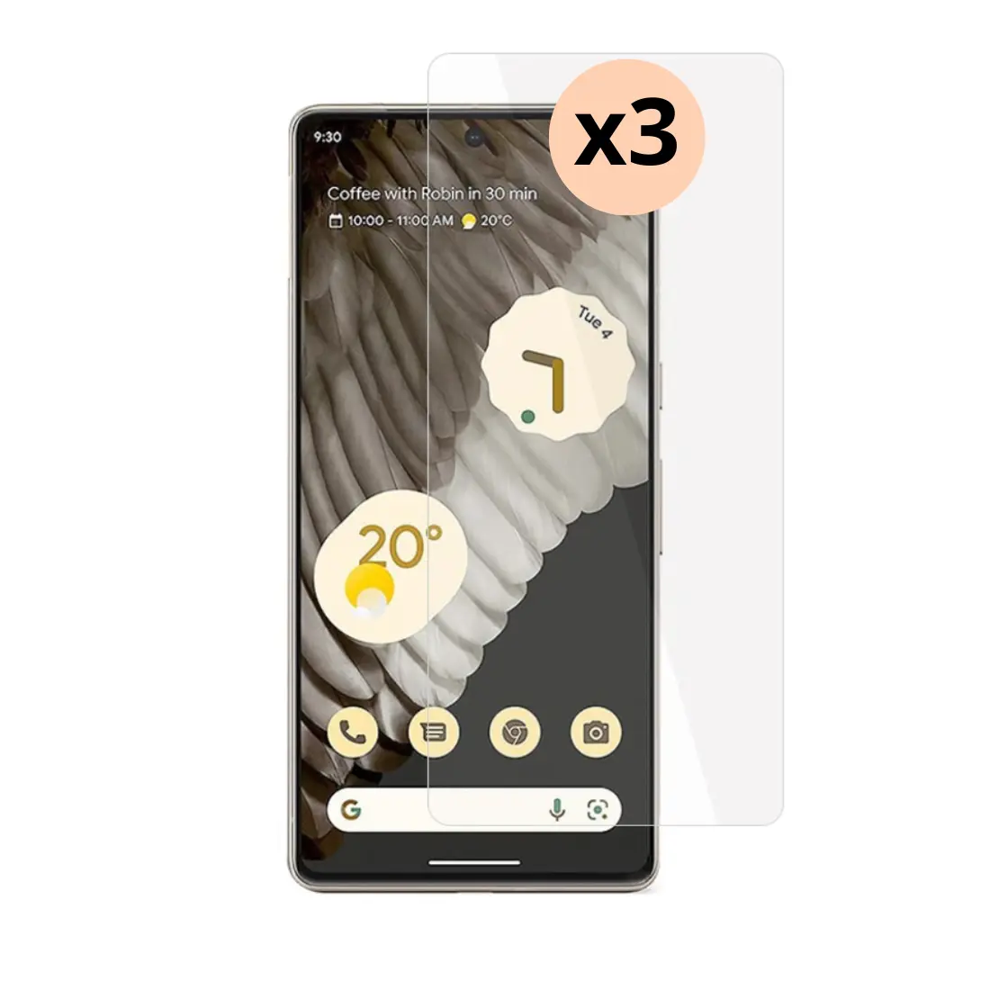 Sæt Google Pixel 8 Pro, 3-pack Hærdet Glas 0.3mm Skærmbeskytter