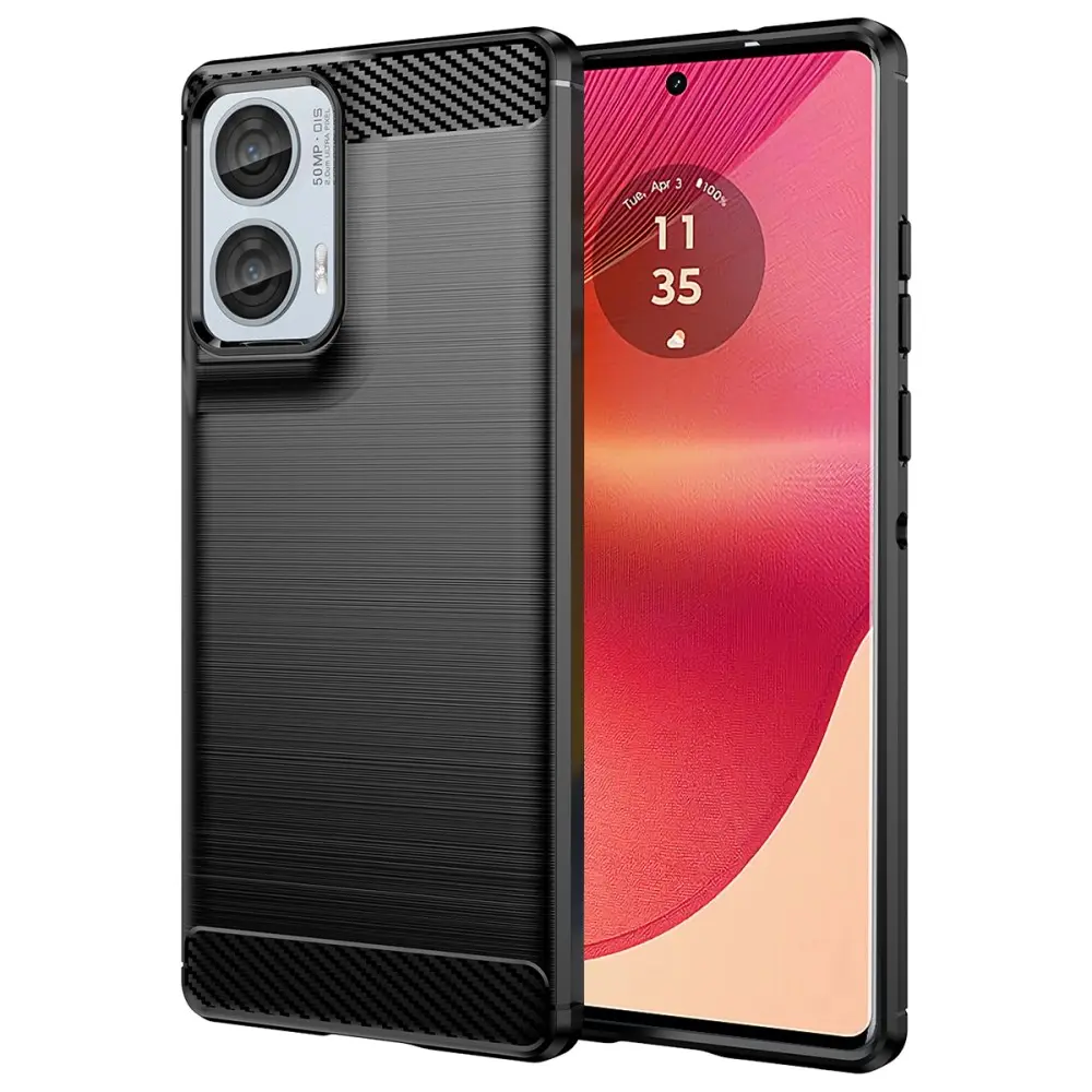 Motorola Edge 50 Fusion Deksel TPU Brushed Svart