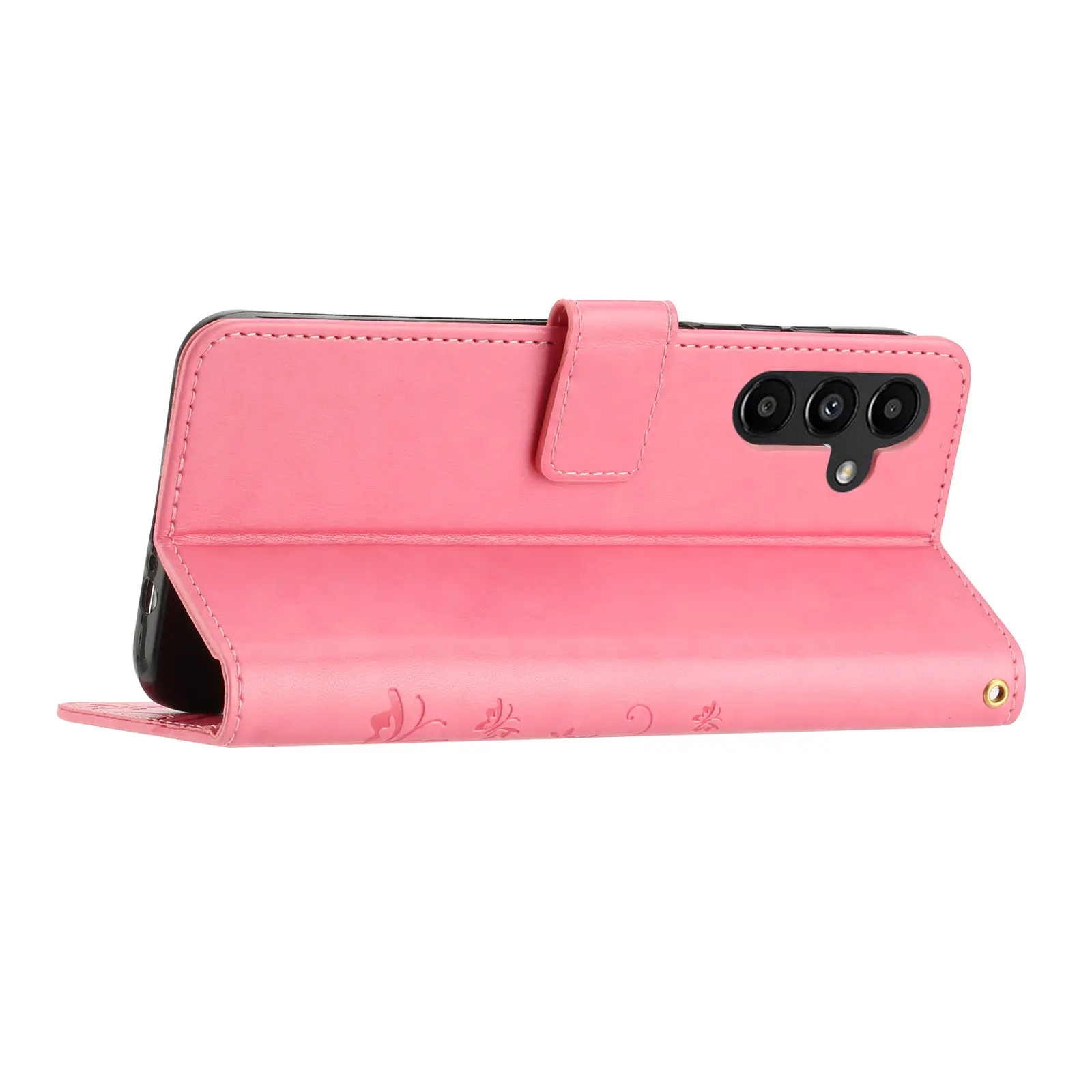 Läderfodral Fjärilar Samsung Galaxy S26 FE Rosa
