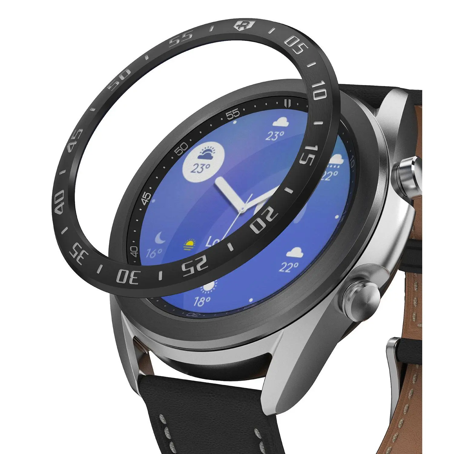 Samsung Galaxy Watch 3 41mm Beskyttelsesring - Bezel Styling Svart