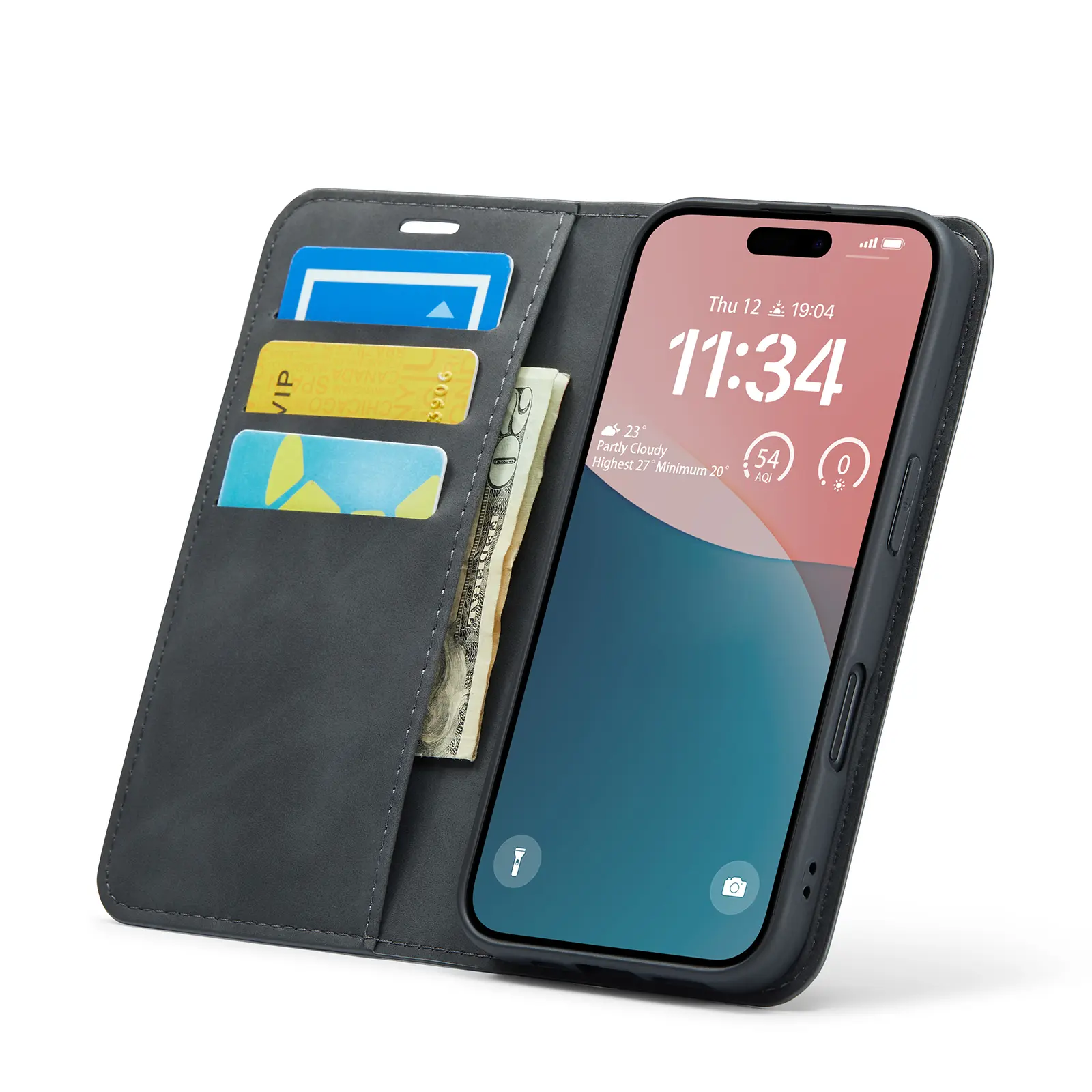 iPhone 16 Slim Mobilfodral Svart