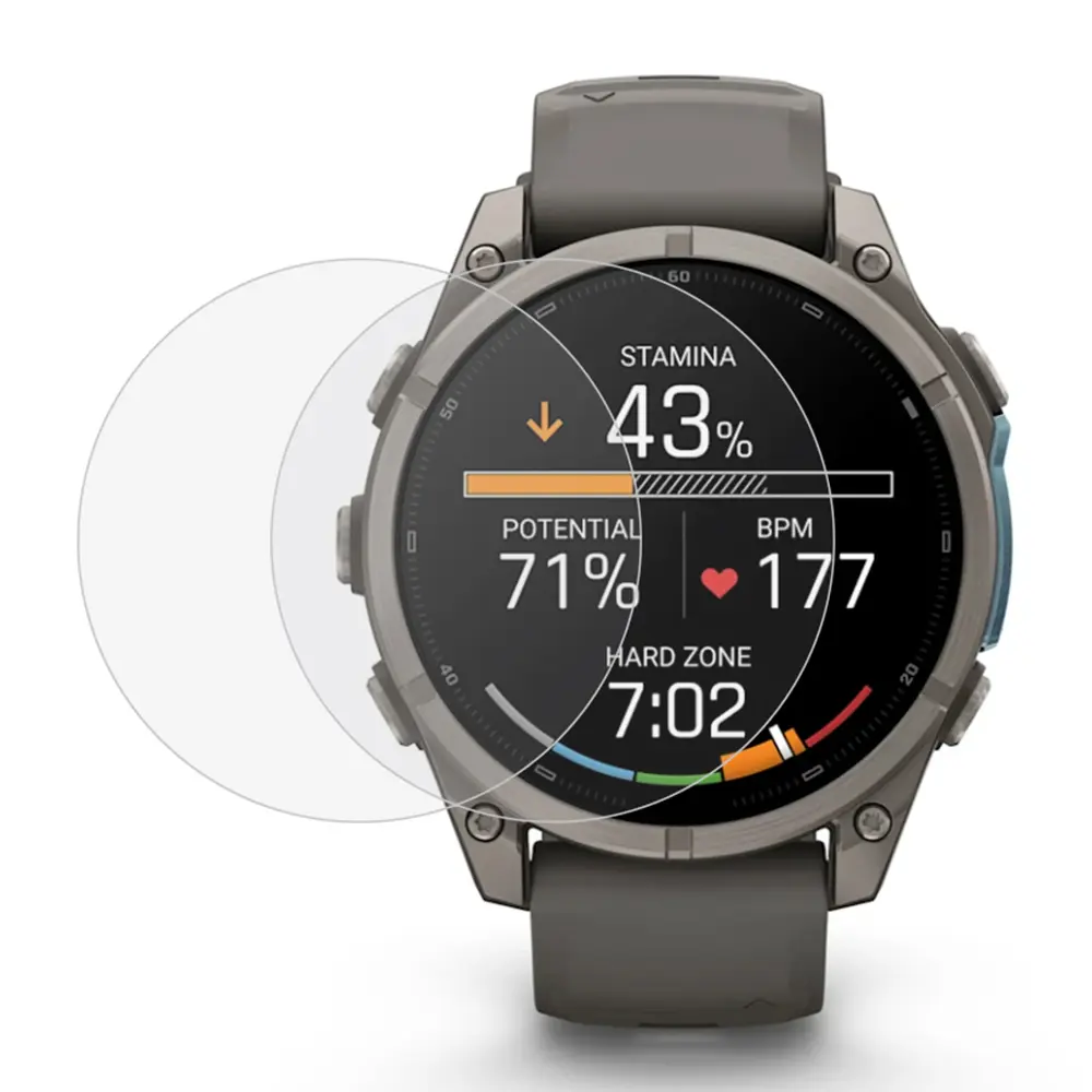 2-Pak hærdet Glas 0.3mm Skærmbeskytter Garmin Fenix 9 47mm