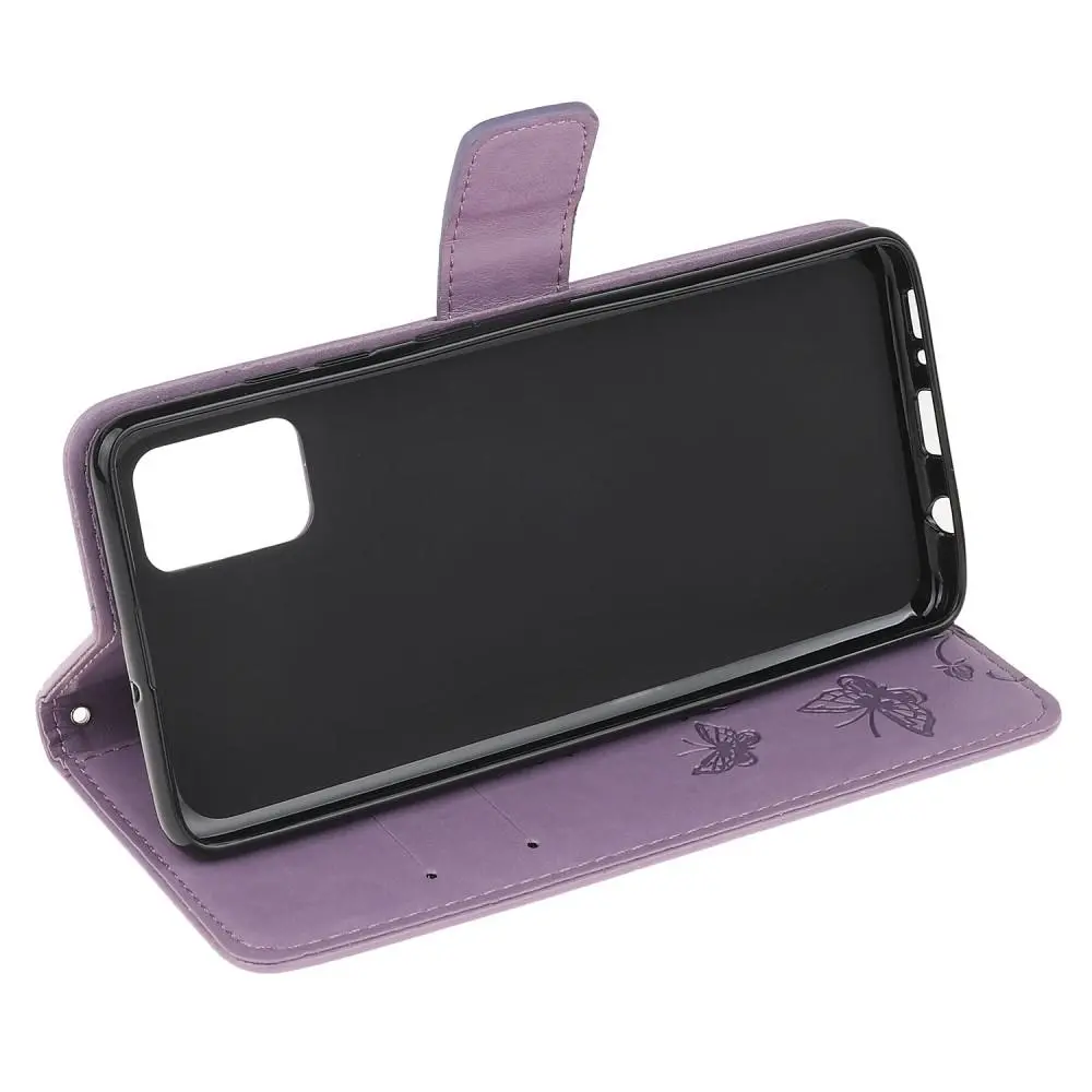 Läderfodral Fjärilar Samsung Galaxy A41 Lila