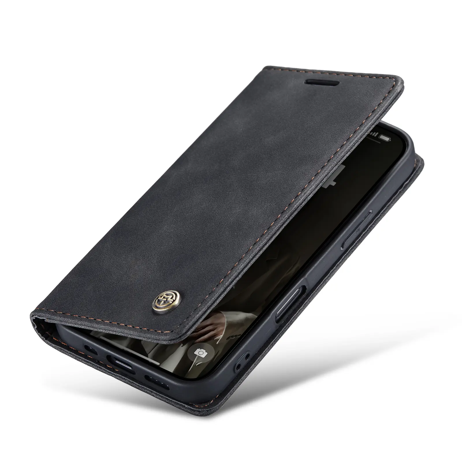 Slim Plånboksfodral iPhone 16 Pro Svart