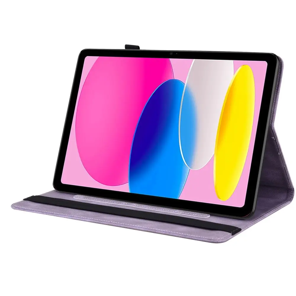 Läderfodral Fjärilar Apple iPad 11 11th Gen (2025) Lila