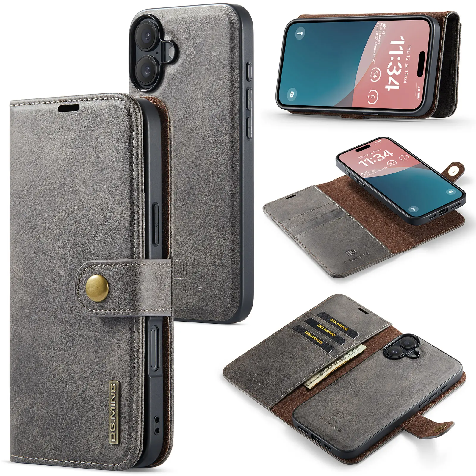 Magnet Wallet iPhone 17 Brown