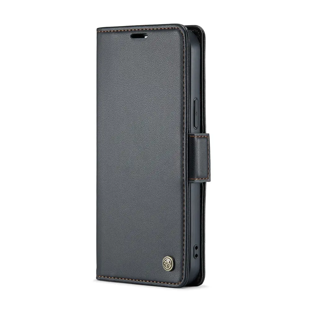 Slim Plånboksfodral RFID-skydd iPhone 16 Pro Max Svart