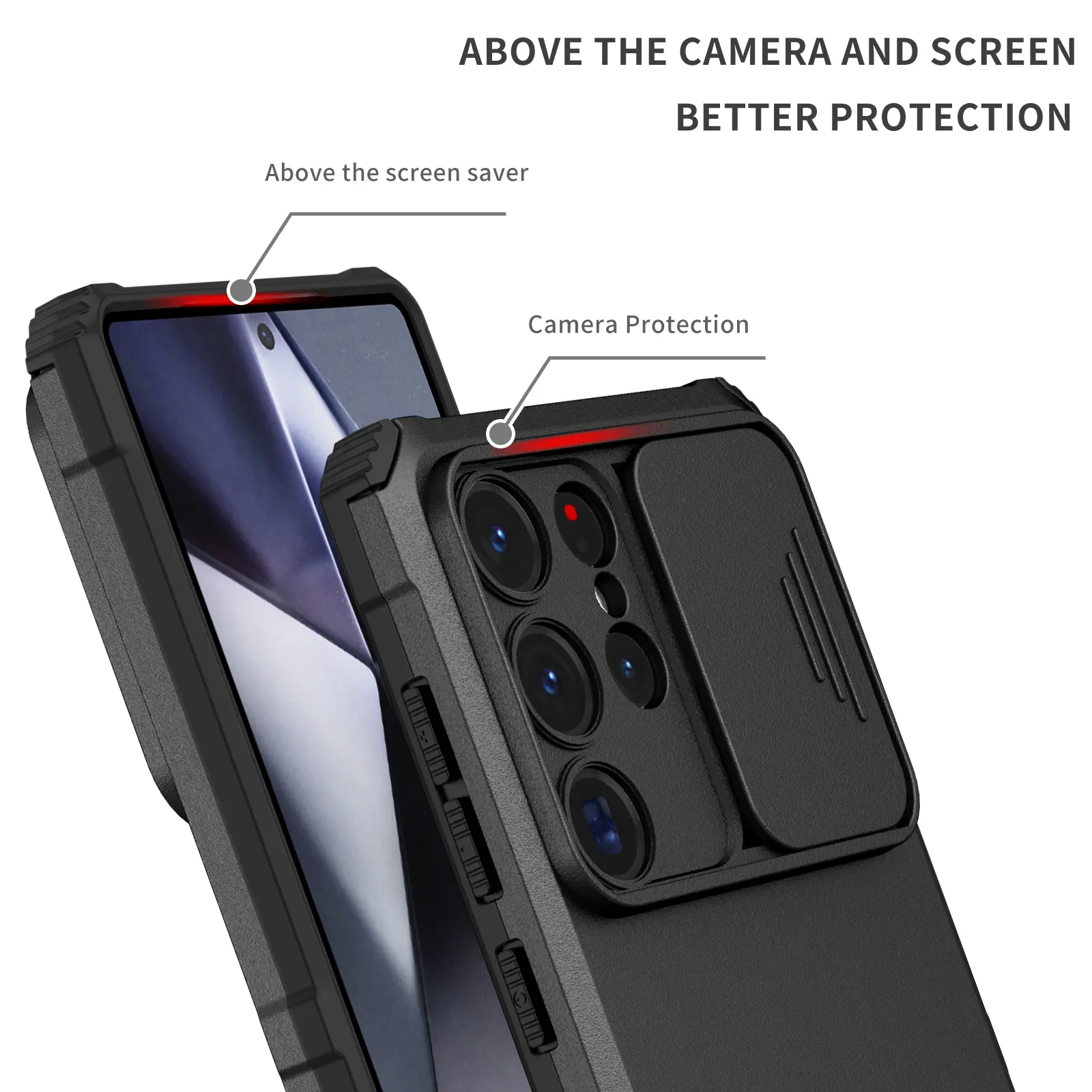 Samsung Galaxy S27 Ultra Kickstand Skal Kameraskydd Svart