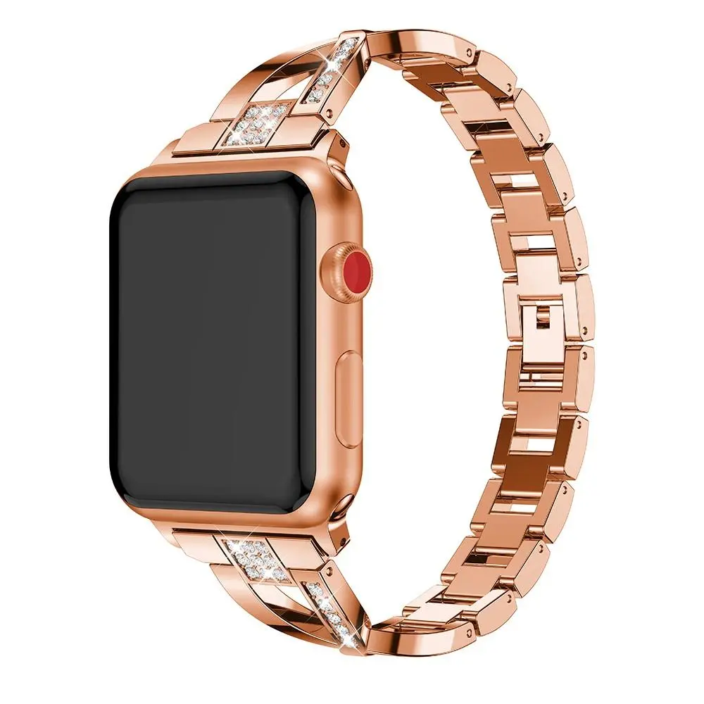Crystal Bracelet Apple Watch Series 8 45mm Rose guld