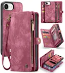 Multi-slot Mobiltaske iPhone 16e Rød