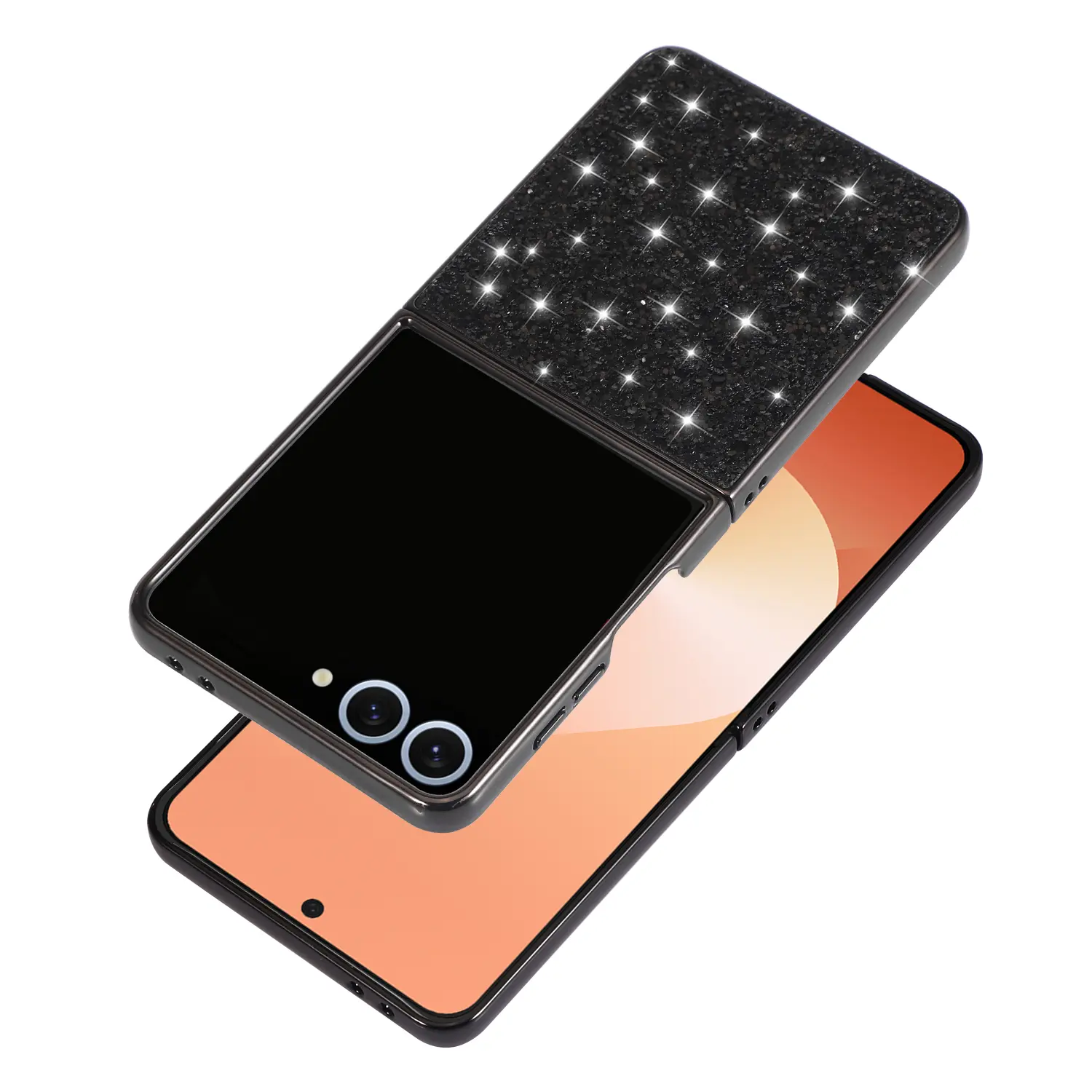 Glitterskal Samsung Galaxy Z Flip 7 Guld