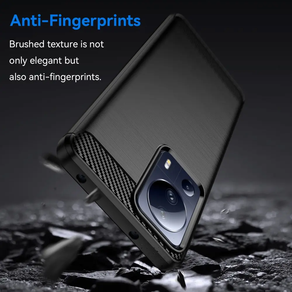 Xiaomi 13 Lite Skal TPU Brushed Svart