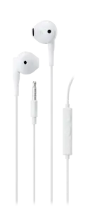 Semi-in-ear høretelefoner 3.5mm hvid