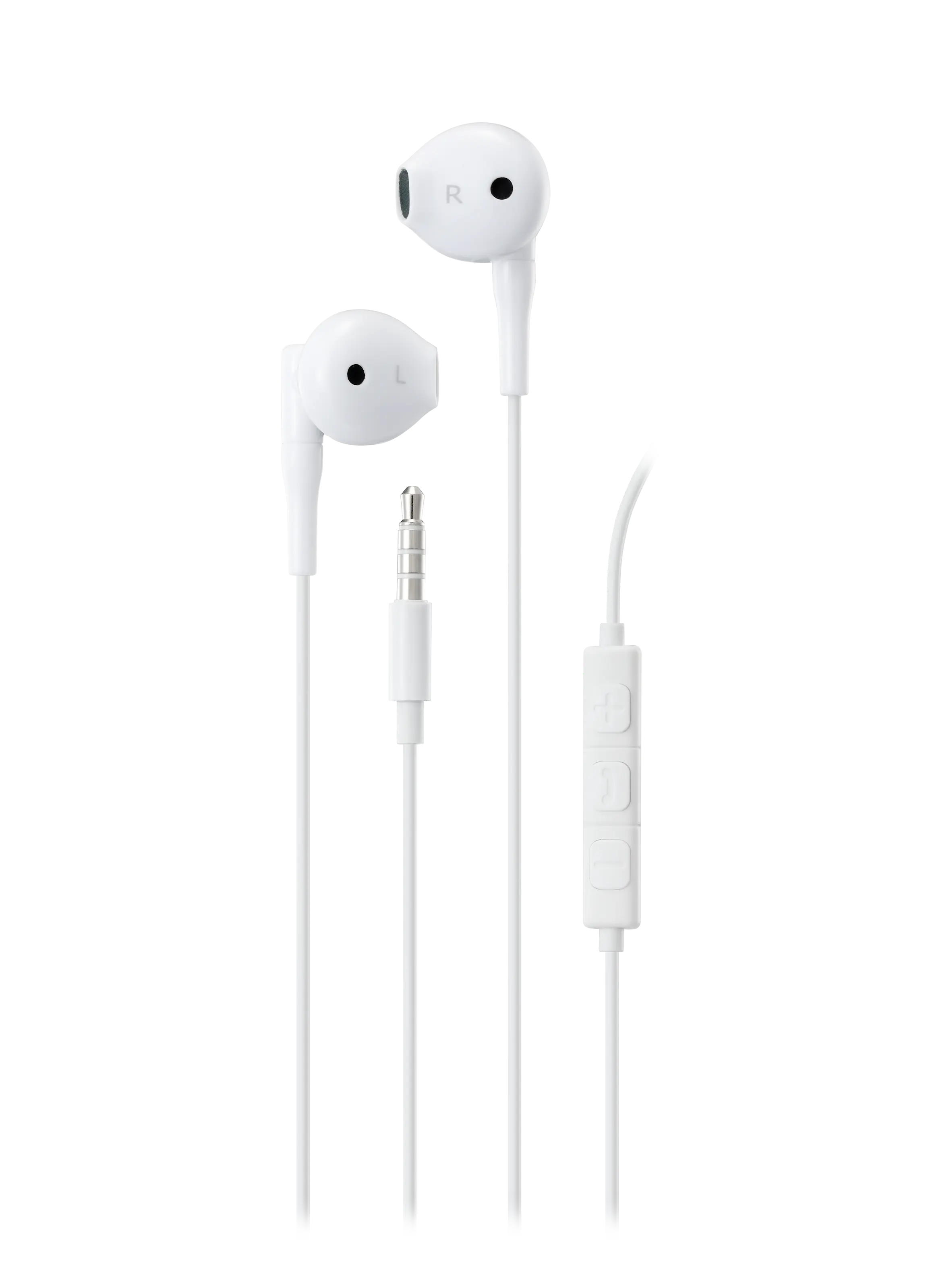 Semi-in-ear høretelefoner 3.5mm hvid