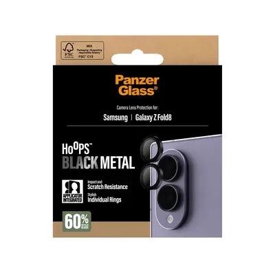 Samsung Galaxy Z Fold 8 Hoops Camera Lens Protector Black