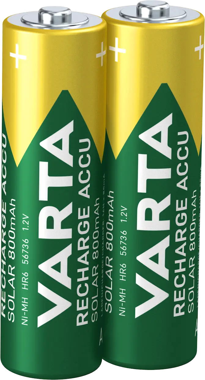 Solar oppladbart batteri AA/HR6 (2-pack)