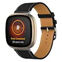 Læderrem Fitbit Versa 4 Sort
