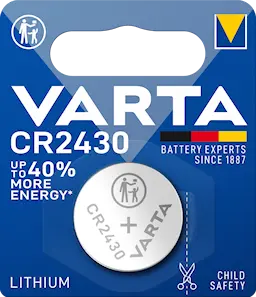 Knapcellebatteri litium CR2430