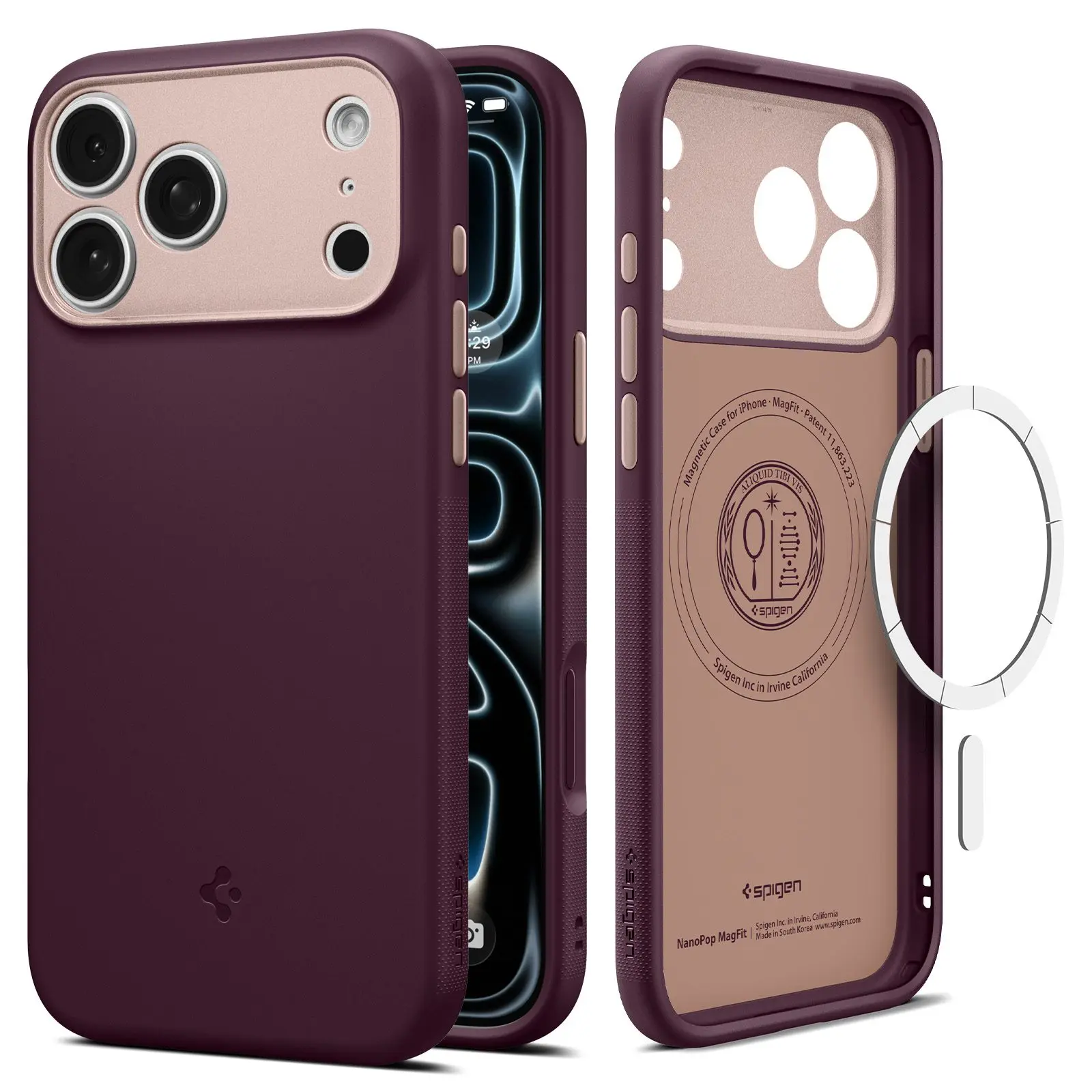 iPhone 17 Pro Case Nano Pop MagSafe Burgundy Bean