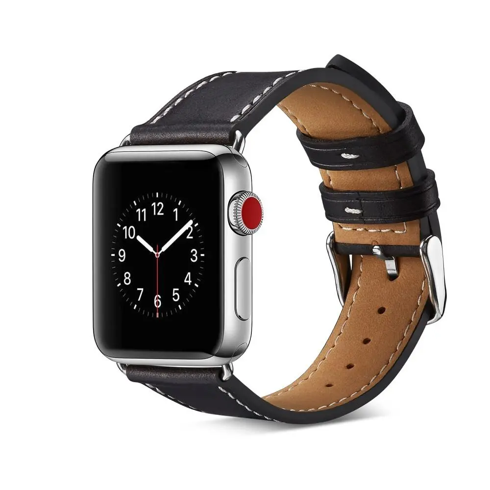 Läderarmband Apple Watch Ultra 49mm 4th Gen Svart