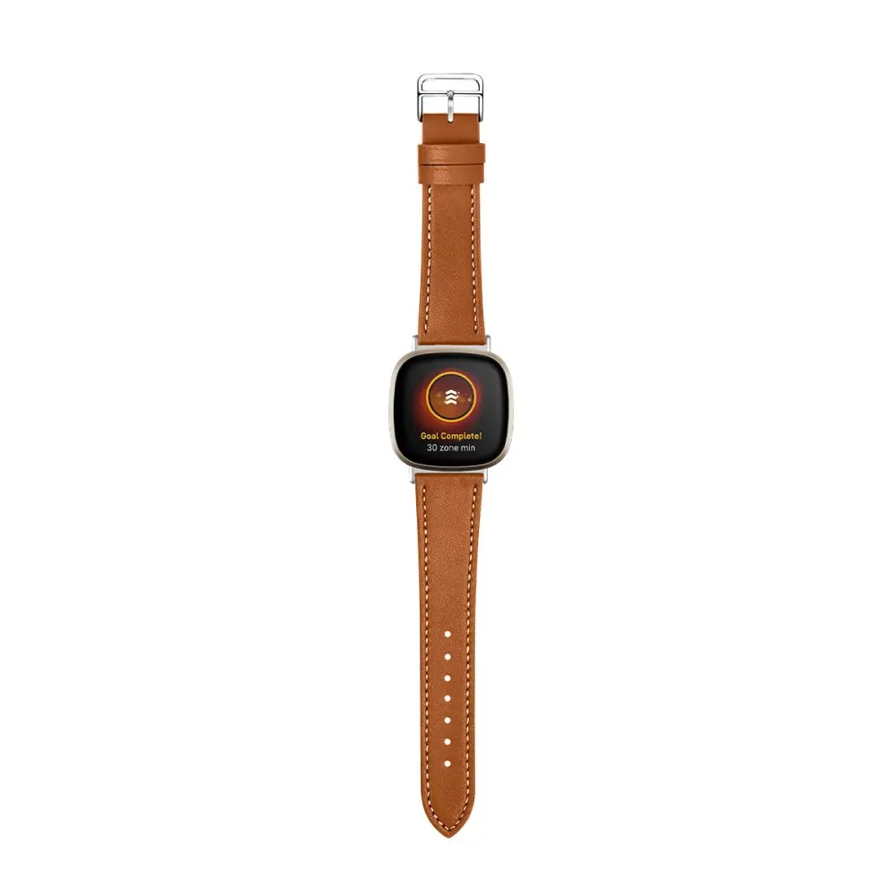 Läderarmband Fitbit Versa 4 Brun