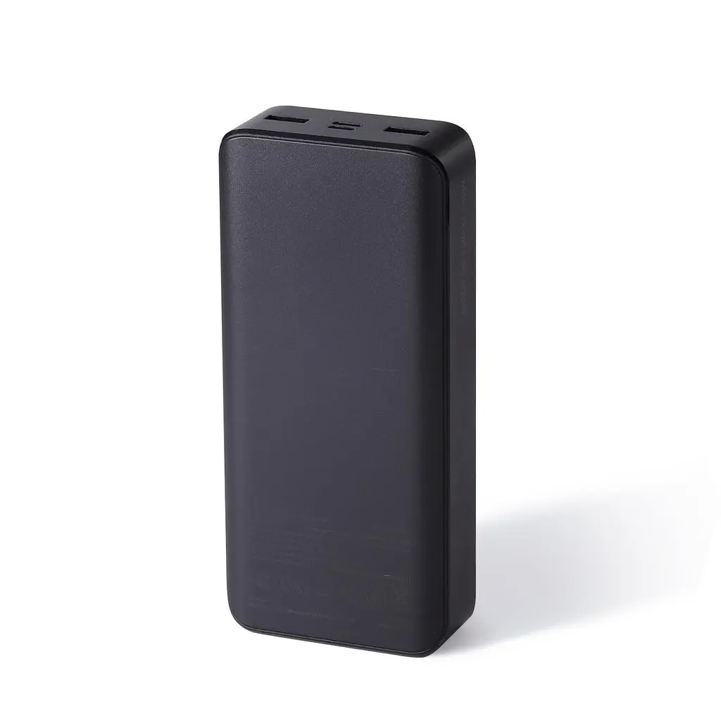 Supersnabb LED Powerbank 20000 mAh 22.5W - Trippel utgång Svart
