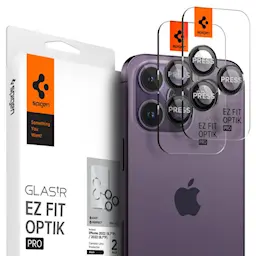 iPhone 14 Pro EZ Fit linsebeskytter (2-pak), Sort
