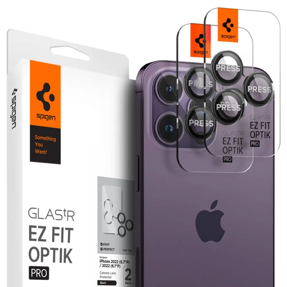 iPhone 14 Pro EZ Fit Optik Pro Lens Protector (2-pack) Black