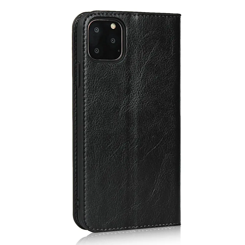 Mobilfodral Äkta Läder iPhone 11 Pro Svart