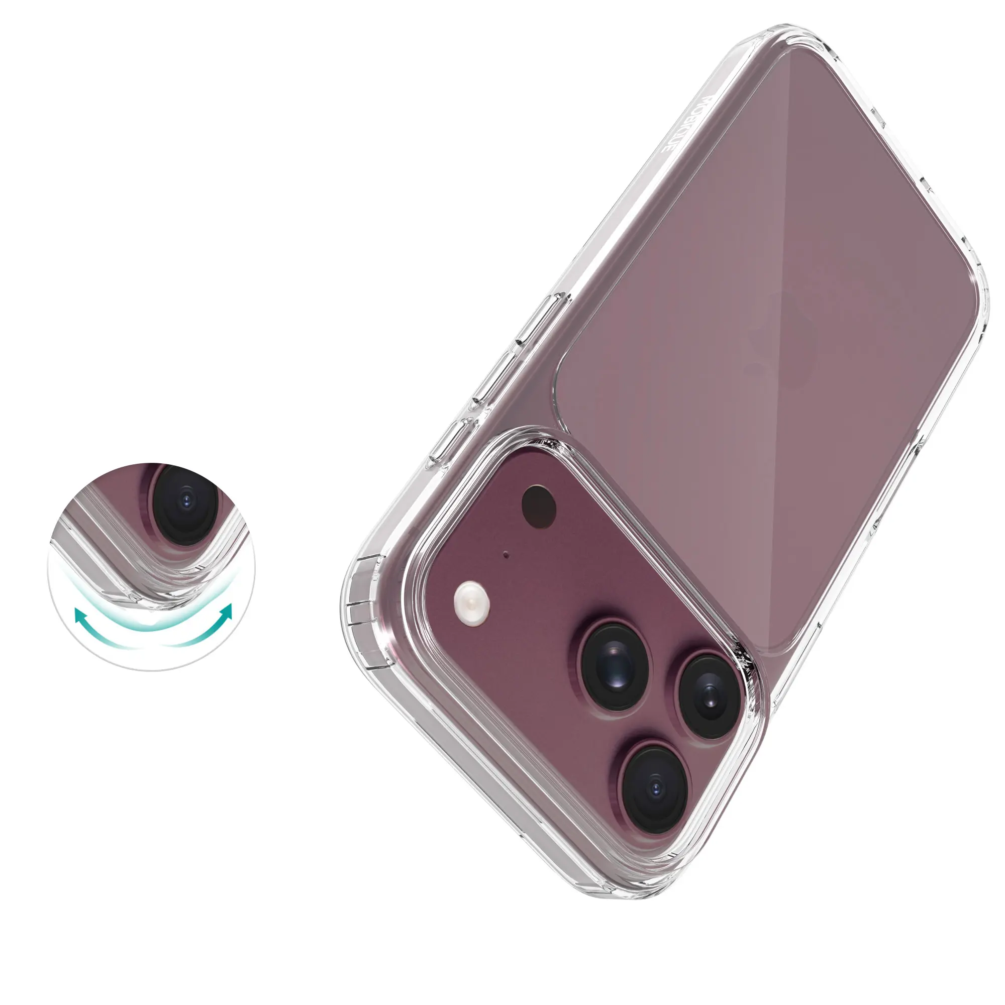 Hybridskal iPhone 18 Pro Max Genomskinlig