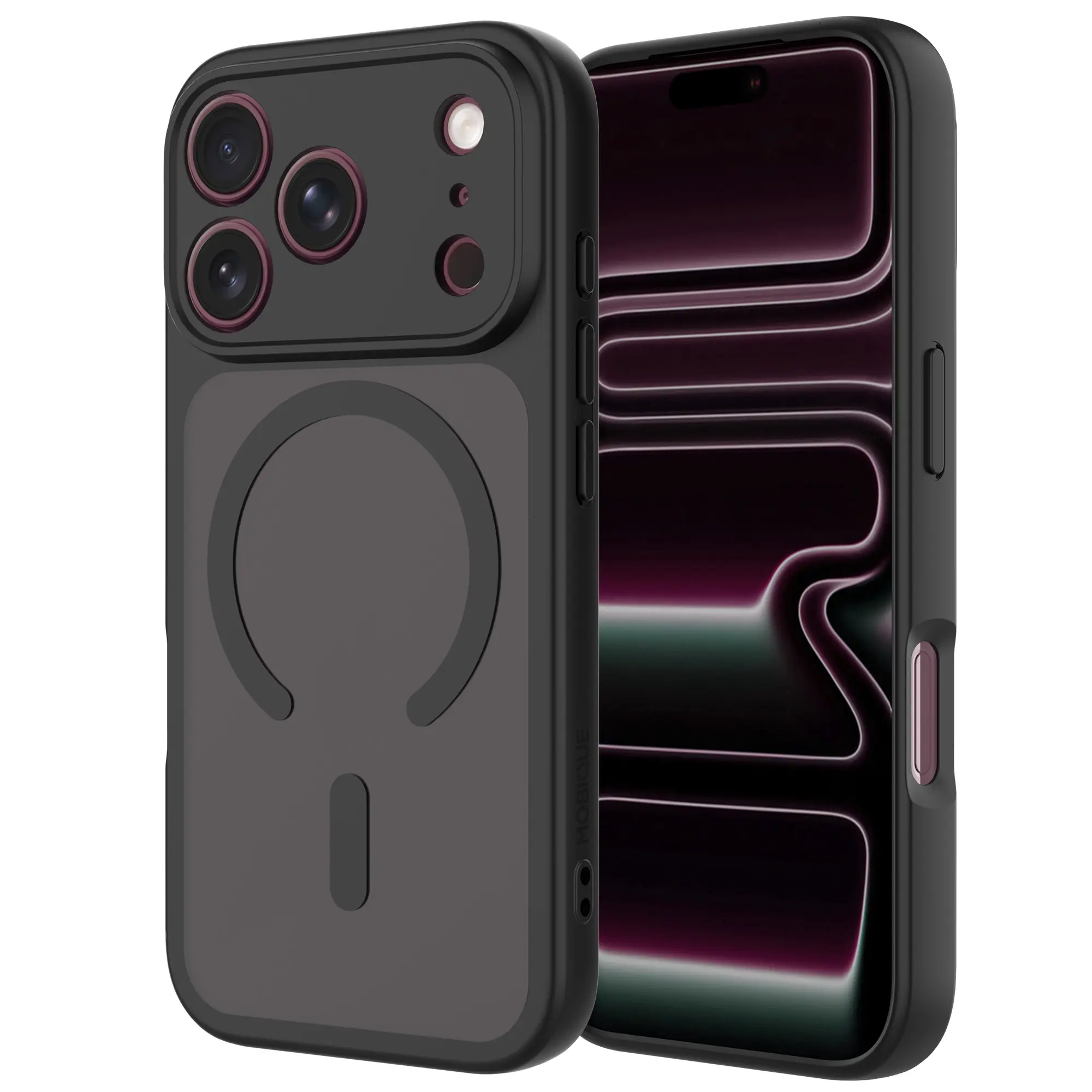 Magnetic Hybrid Skal iPhone 18 Pro Max Frosted Black